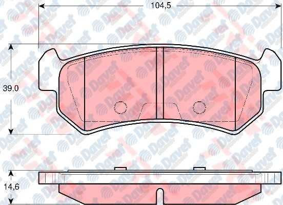TRW GDB3348 Arka Fren Balatasi Wva 24071 Lacetti 04-07 / Nubira 03-07 104.50mm